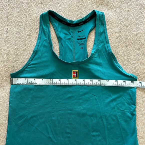 Nike Dri Fit Women´s Court Heritage Tennis Green Racerback Tank Top Size S - Picture 5 of 9